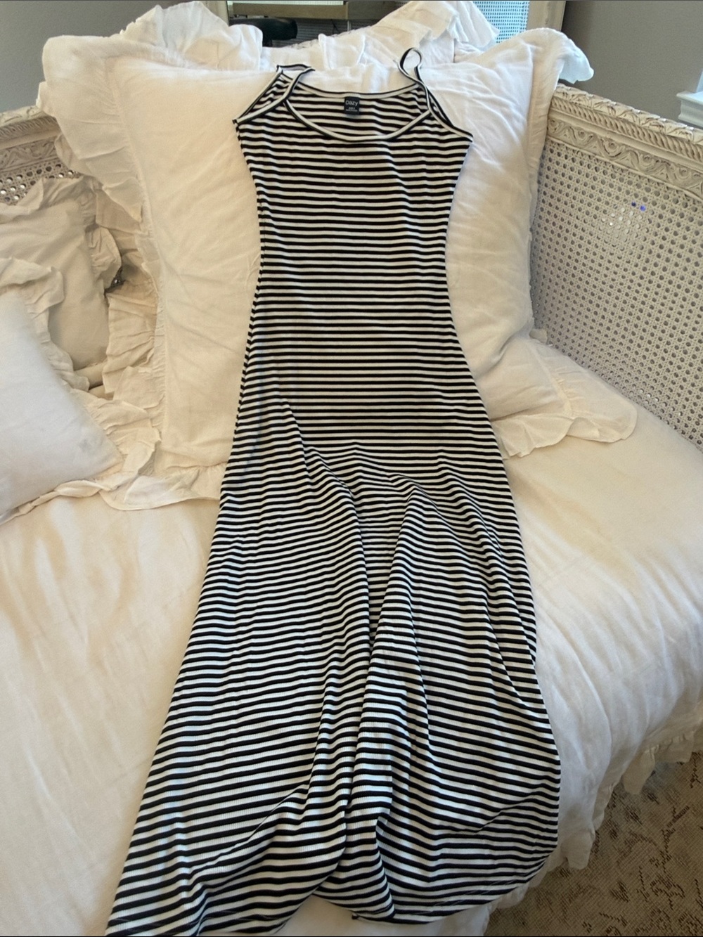 Black and White Striped maxi dress
